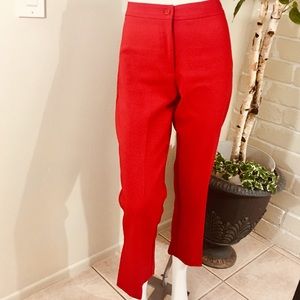 Capris Red zip up pants, Size 8.